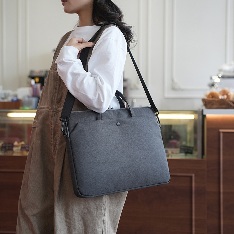 Airbag ultra-thin laptop bag, 14-inch and 15.6-inch tablet notebook inner bag, single-shoulder bag with logo printing details Picture