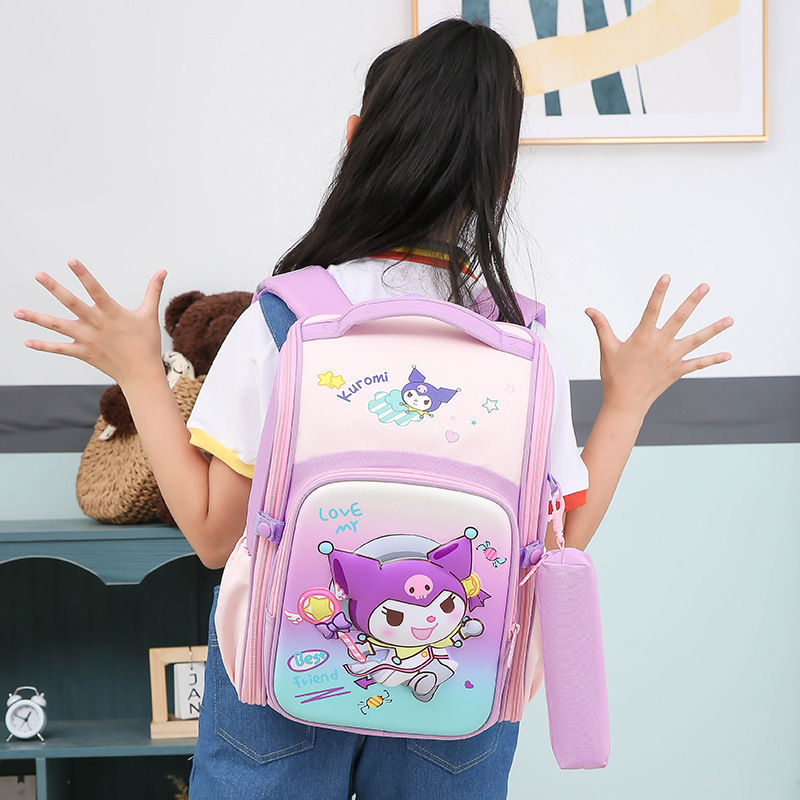 Hard-shell schoolbag for primary school students, protecting the spine and reducing the burden. Cartoon and cute backpack for boys and girls in grades 1-3 Specification drawing