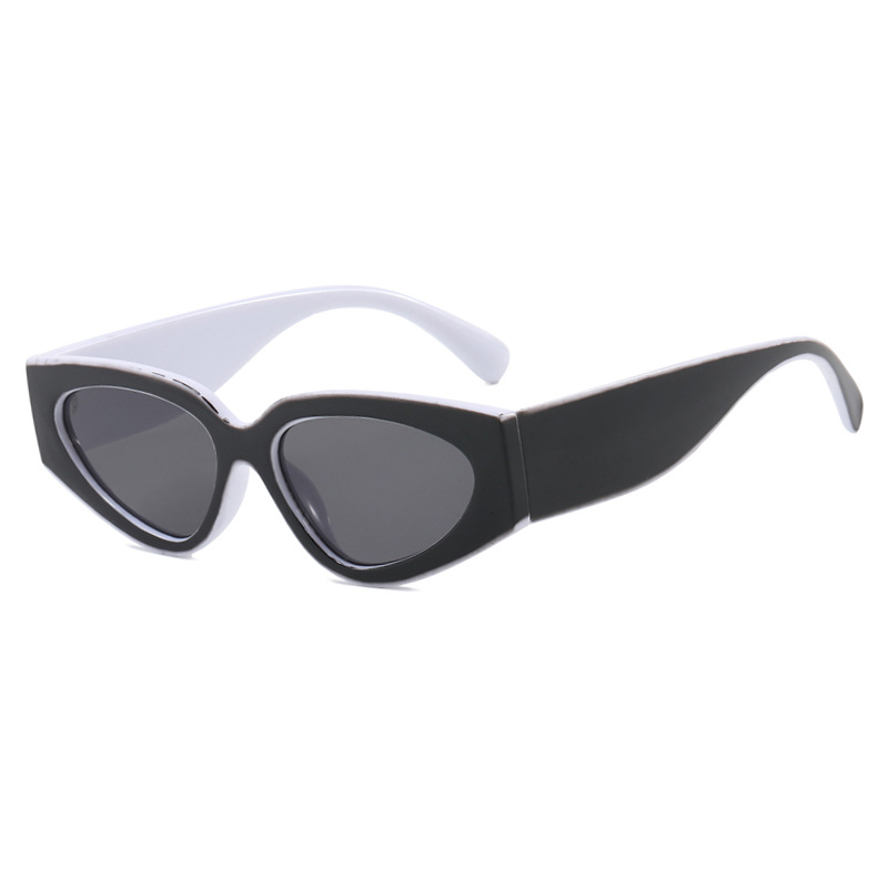 Panda-outlined color-blocking sunglasses, a simple 2025 new style of European and American fashion, versatile sunglasses, a trend for women's sunglasses Item Picture