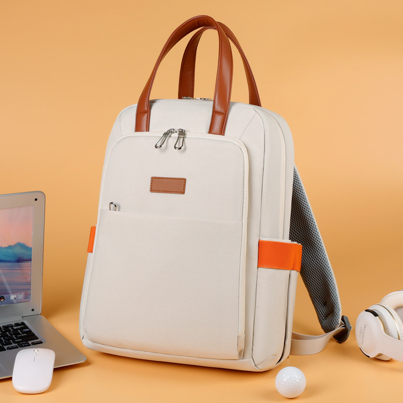 Large-capacity backpack, multi-functional laptop bag for girls, schoolbag for middle and high school students with logo printing, business commuting backpack details Picture