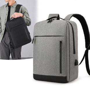 Three-piece backpack set: business travel, leisure meetings, business trips, backpacks, computer bags, printed words and logos details Picture