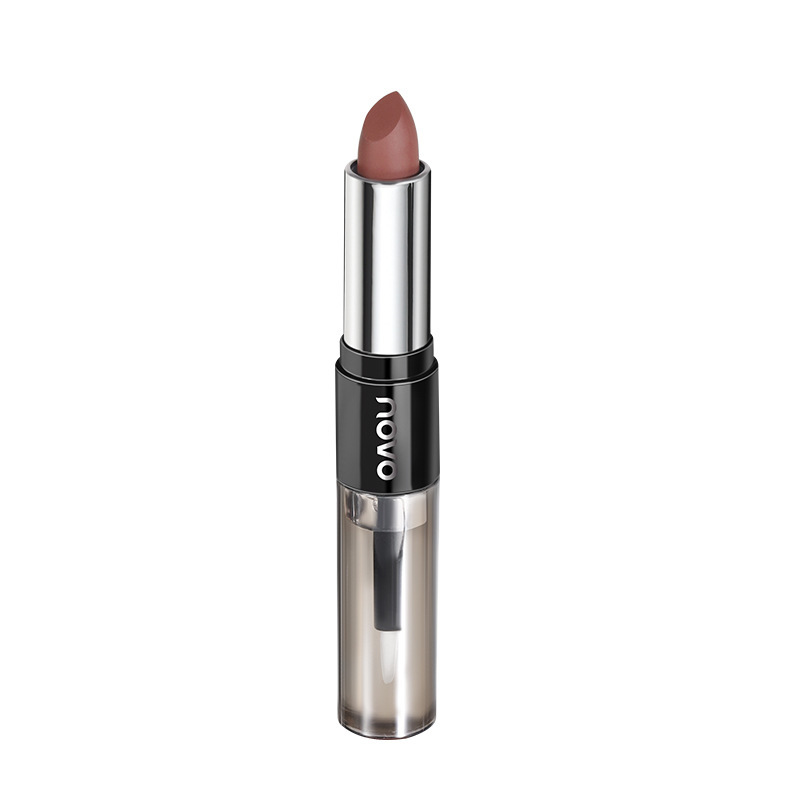 NOVO dual-head lipstick raincoat, a two-in-one velvet matte finish that doesn't stick to the cup, exudes a high-end feel. It makes you look fairer without makeup in autumn and winter Item Picture