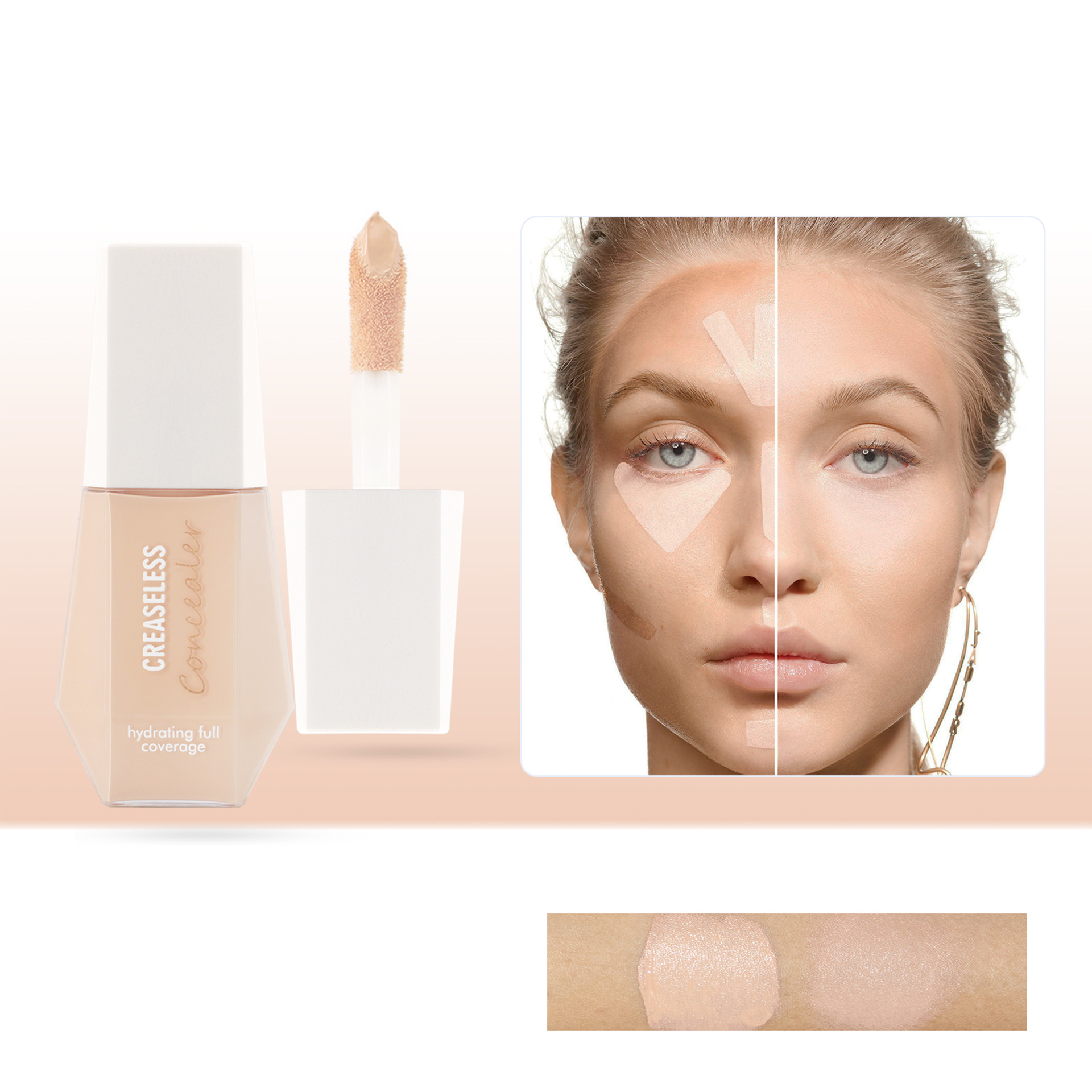 SHCOETY Cross-border Concealer is waterproof, sweat-proof and long-lasting. It covers acne marks, dark circles, and is light and does not smudge details Picture