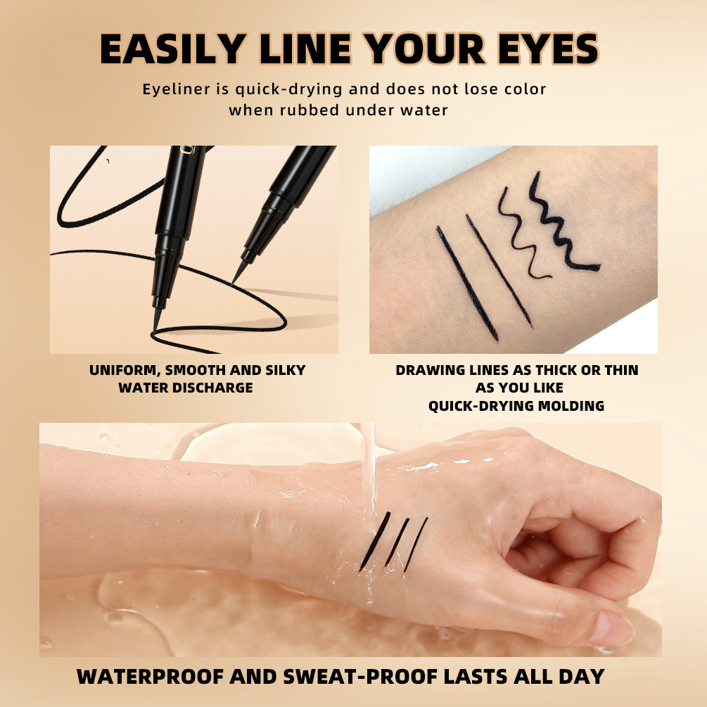 QIBEST eyeliner Liquid Pen is sweat-proof, non-smudging, quick-drying and not easy to smudge. New hand eyeliner liquid pen is waterproof and suitable for makeup wholesale Application Scenario