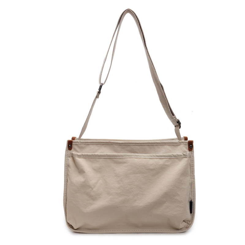 Canvas bag for women, large capacity, new Spring/Summer 2025, simple and versatile, single-shoulder crossbody bag, casual tote bag for school Item Picture
