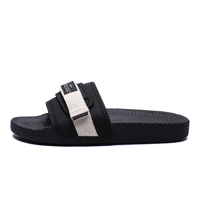Lu 'an Bao Mi Hua EVA soft-soled slippers for men, summer Velcro outdoor fashion trend, one-word slippers, sticky rubber shoes for men Item Picture
