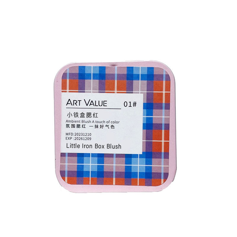 Art Value small iron box Blush has a fine and natural powder texture and is versatile. The blush can whiten the skin and is available for wholesale at affordable prices Item Picture