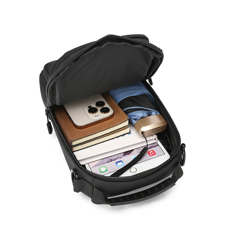 New men's crossbody bag, multi-functional business backpack, bestseller, fashionable and sporty, large-capacity storage bag, chest bag, cross-border Item Picture