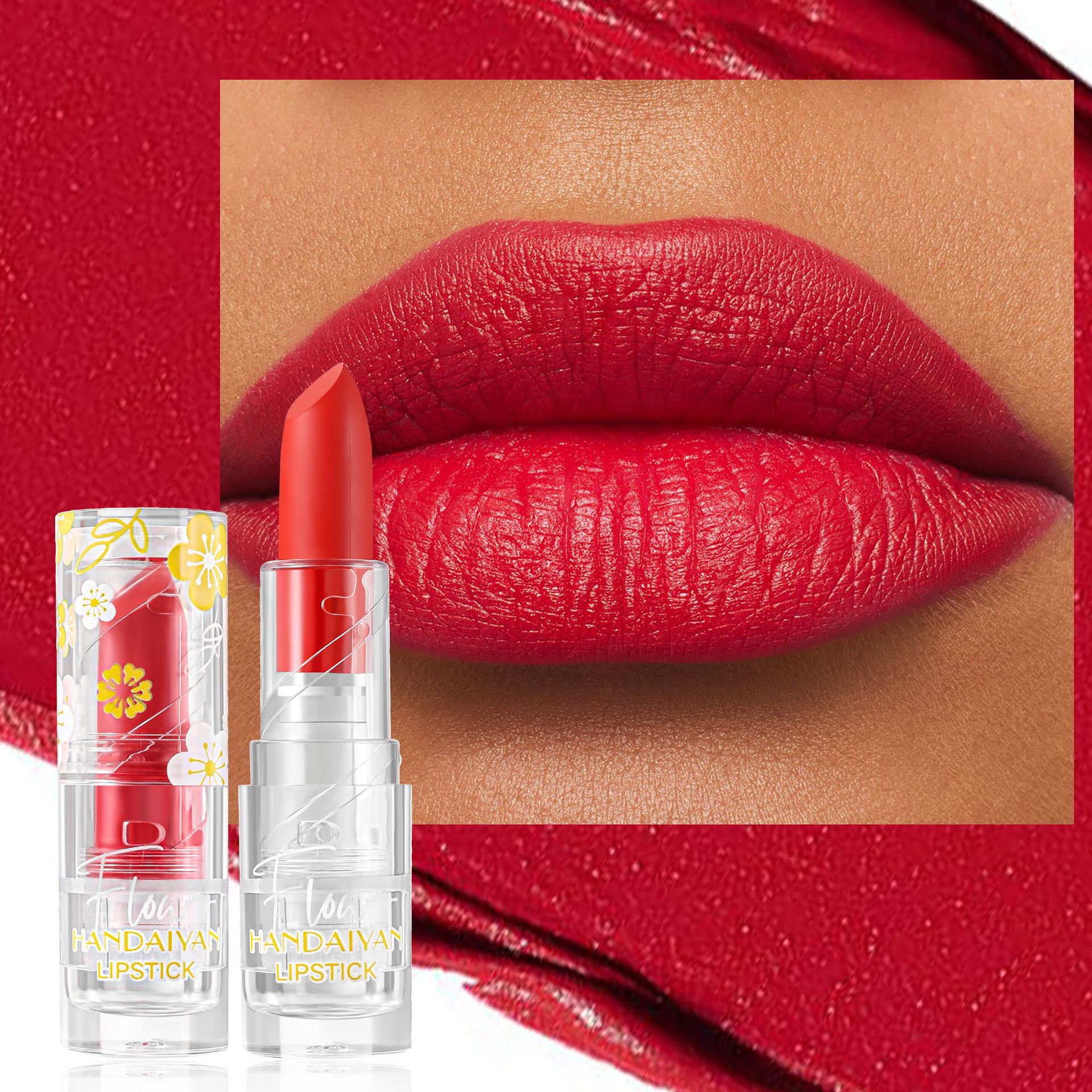 Matte Lipstick Set 6-color Long-lasting Moisturizing and non-fading handaiyan Moisturizing Matte Cross-border Lipstick Set details Picture