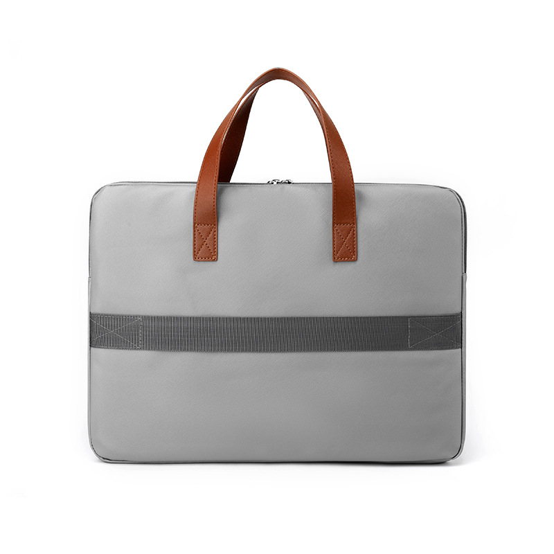 Wholesale new 15.6-inch solid-color laptop bags, 14-inch notebook bags, and color-blocked portable document briefcases details Picture