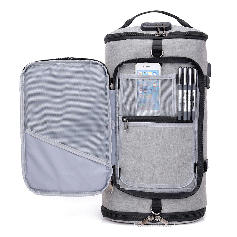 Wholesale Oxford cloth schoolbags in stock, large-capacity outdoor travel backpacks, multi-purpose luggage backpacks, customized logos Application Scenario
