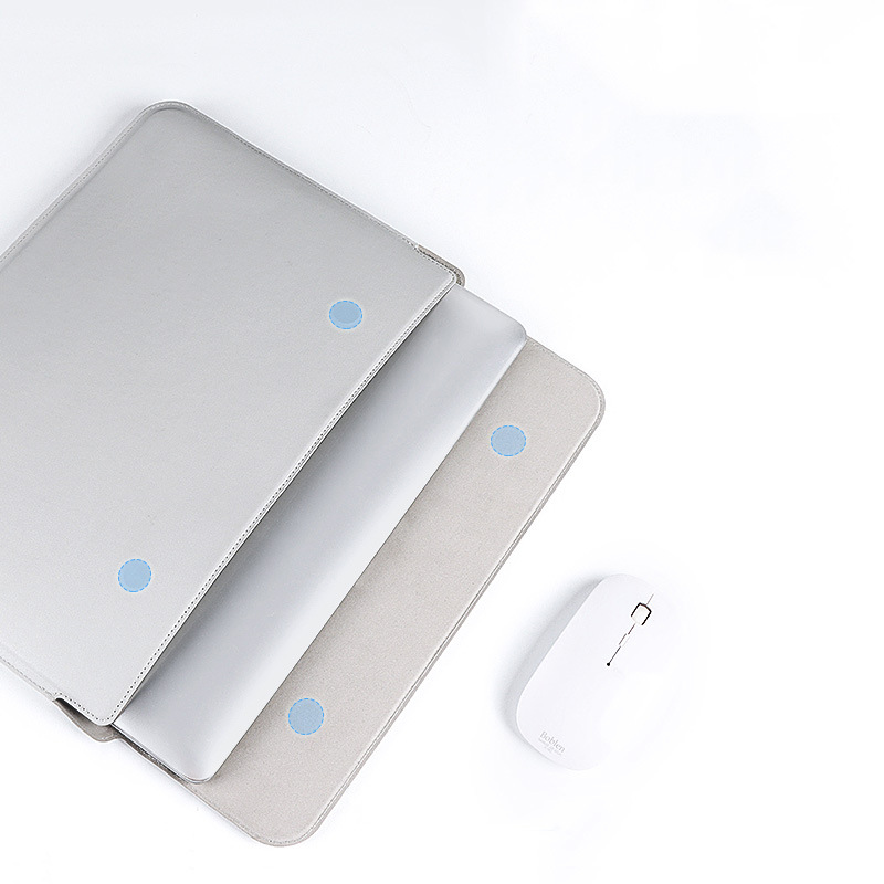 Multi-functional computer bag inner liner with stand, notebook stand leather case, MacBook inner liner pro details Picture