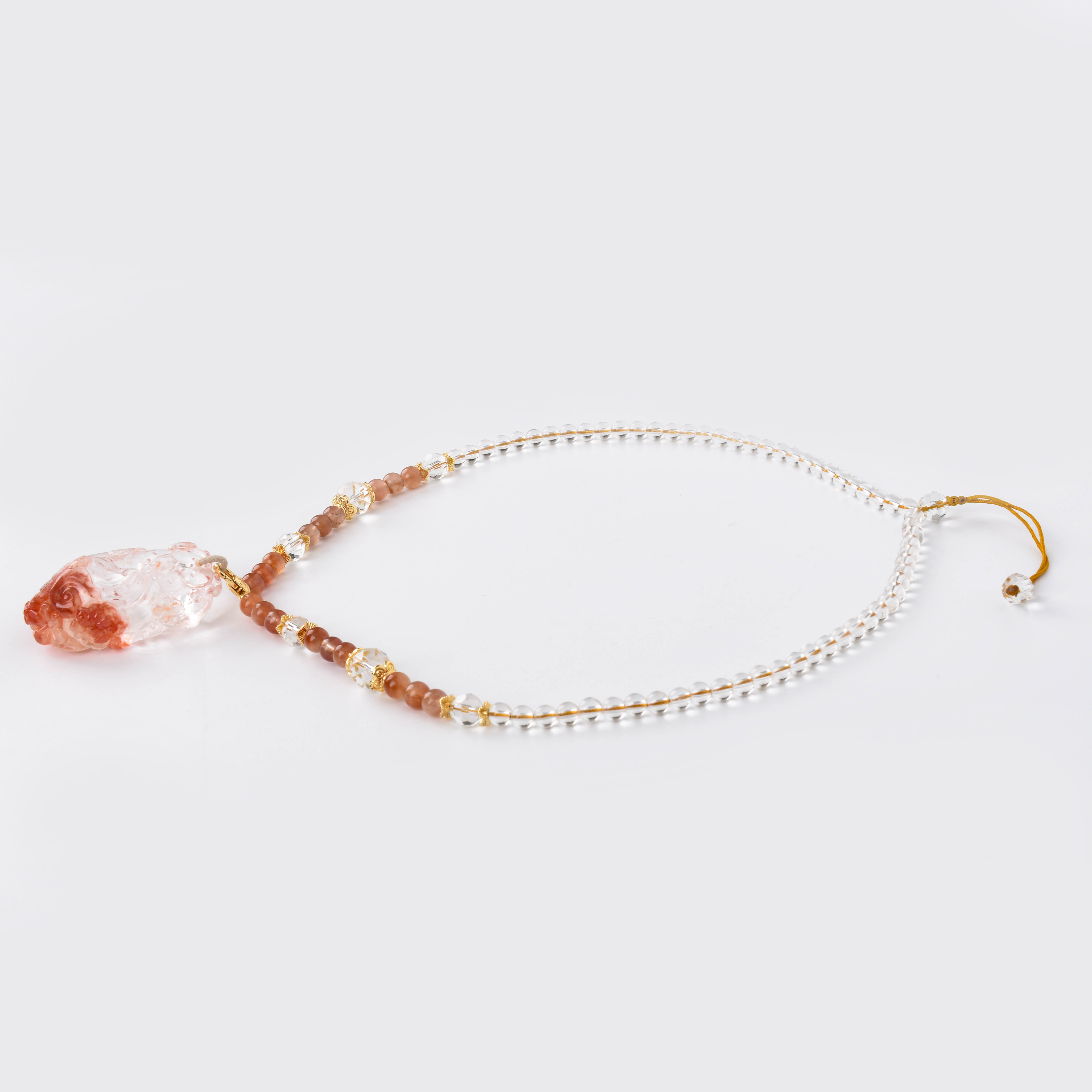 饰品/项链/汽车挂件串珠/四叶草/五金珍珠链细节图