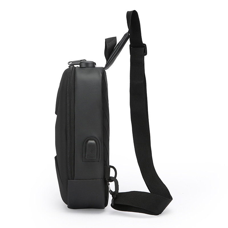 2024 Summer Casual backpacks, men's chest bags, crossbody bags, cross-border wholesale, USB charging port bags, fashionable single-shoulder bags Application Scenario