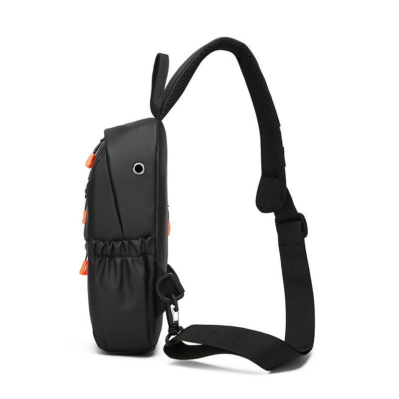Trendy men's chest bag, water-resistant crossbody bag, casual single-shoulder backpack, fashionable business bag, multi-functional men's bag, cross-border Specification drawing