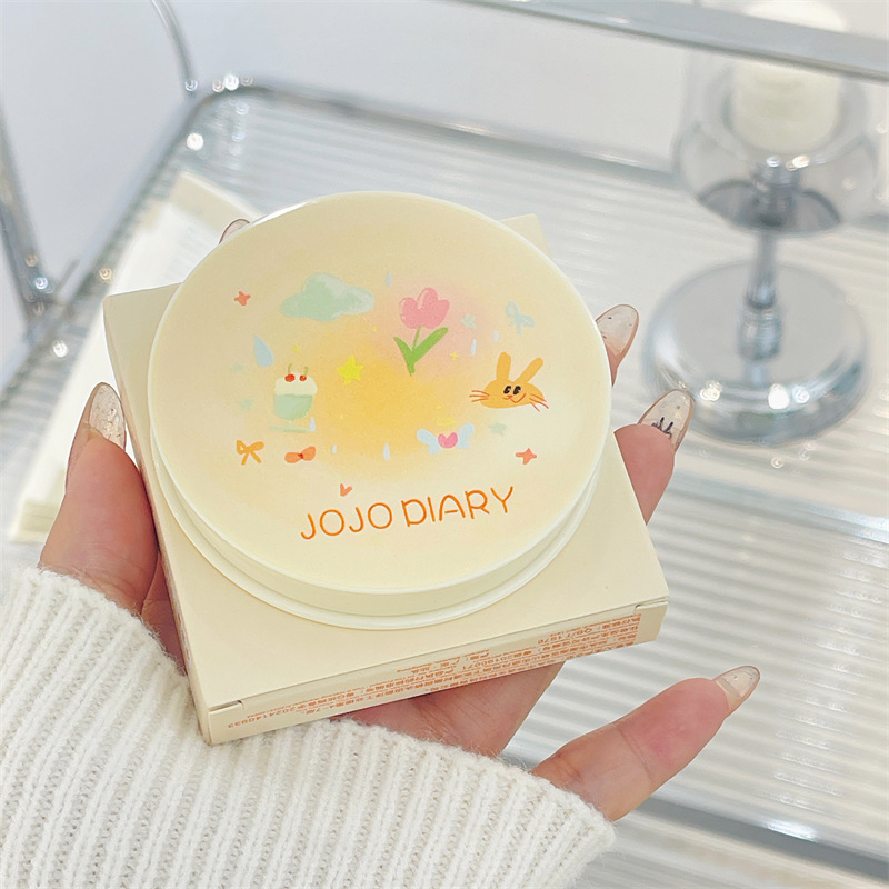 jojo diary Soft Focus Powder Compact, matte, natural, long-lasting makeup, pseudo no-makeup look, brightens dry oily skin, waterproof details Picture