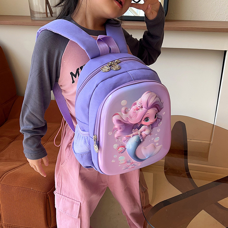 New cute kindergarten schoolbag, children's bag, boy and girl cartoon princess eggshell, large-capacity backpack for export Application Scenario