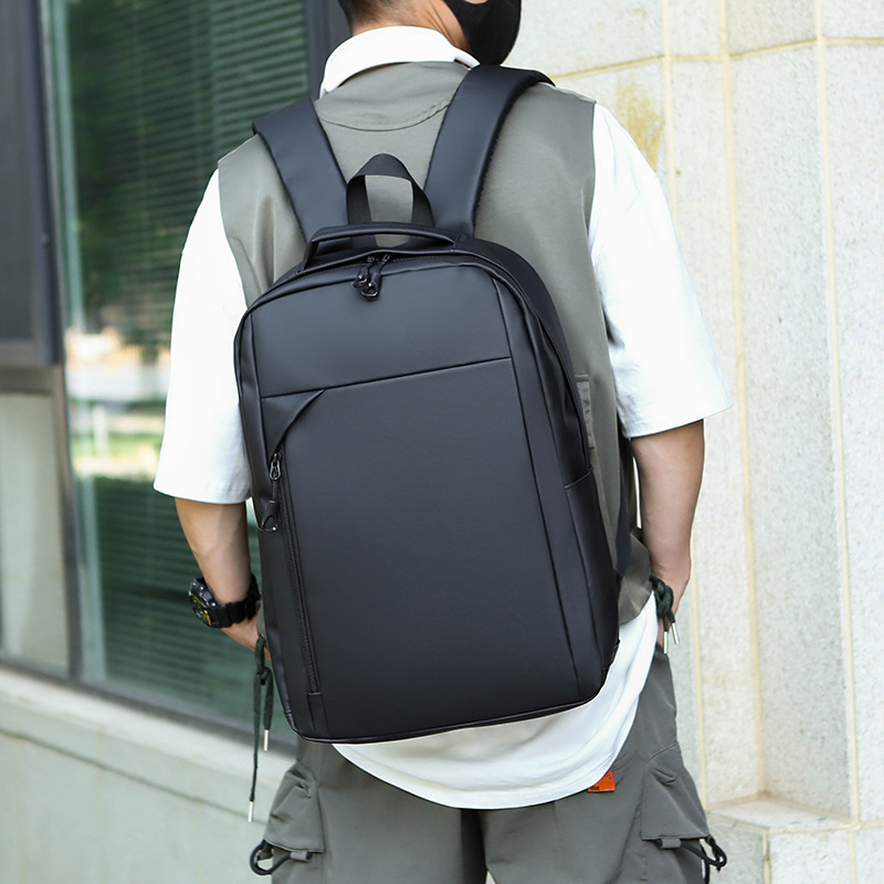 New large-capacity business backpack for men, multi-functional and versatile computer bag, cross-border fashionable and simple college student schoolbag details Picture