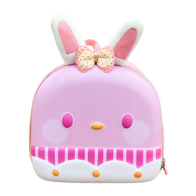 New children's backpacks, kindergarten schoolbags, small class cartoon cute little rabbit portable hard shell backpacks Item Picture