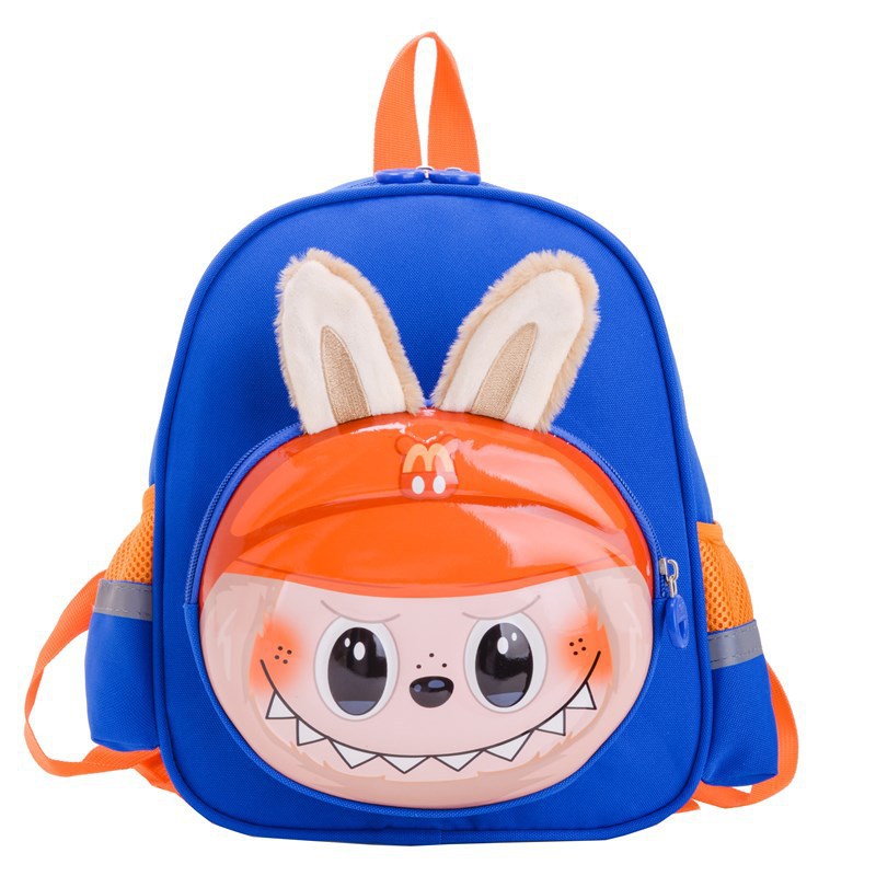 New fashionable kindergarten schoolbag, high-quality cartoon canvas, casual, trendy, cute and funny children's backpack Item Picture