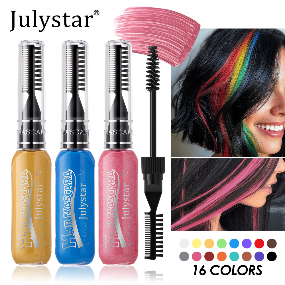 Julystar Cross-border one-time double-head color eyelash picking cosplay party stage makeup details Picture