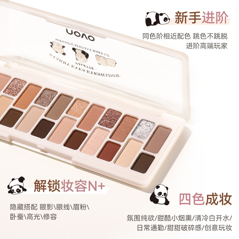 NOVO Starry Sky Eyeshadow Palette: Pearlescent, matte, and fine glitter, all-in-one for daily earth tones, brightening, and highlighter contouring details Picture