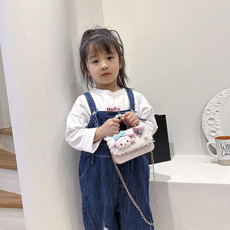 New children's bags, girls' crossbody bag, fashionable and cute, princess bag, trendy for the New Year, single-shoulder delivery for babies Specification drawing