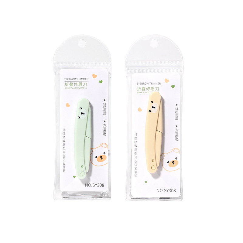 Ueno Ramila's cute and compact folding eyebrow trimmer, scratch-resistant stainless steel portable eyebrow trimmer SY308 Item Picture