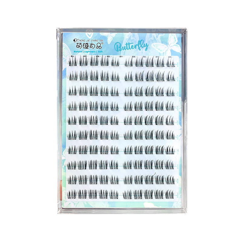 Mengjie Shangpin large-capacity glue-free tassel cloud single cluster natural photogenic style segmented beginner's comic eyelash Item Picture