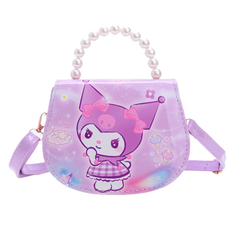 Cartoon Melody children's single-shoulder bag, fashionable kindergarten matching bag, cute Kuromi casual crossbody bag for going out Item Picture