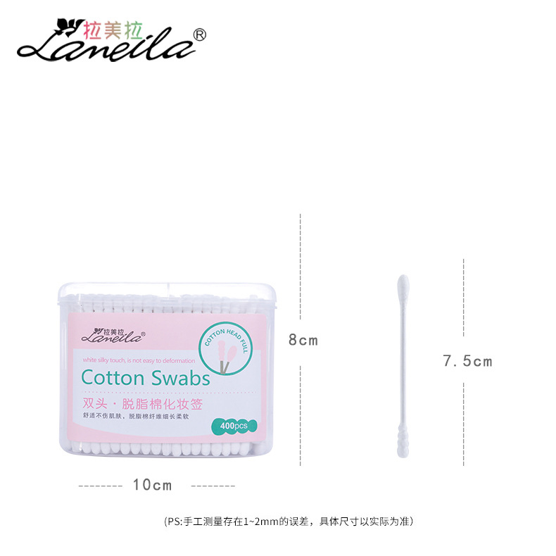 La Meila Double-headed dual-purpose cotton swab 400, spiral round head paper stick, paper shaft cotton swab, cosmetic cotton swab B0141 Application Scenario