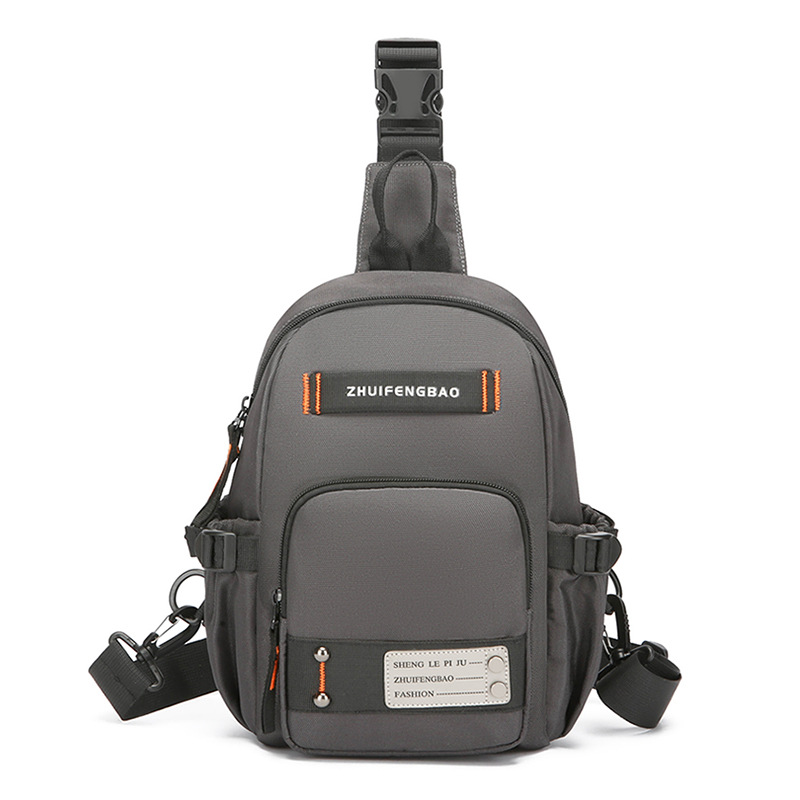 Amazon cross-border men's chest bag, outdoor single-shoulder travel crossbody bag wholesale, multi-functional dual-purpose commuting backpack Item Picture