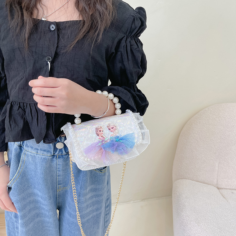Children's small sachets, pearl handbags, crossbody bags, girls' bags, children's bags, cartoon trendy coin purses, handbags details Picture