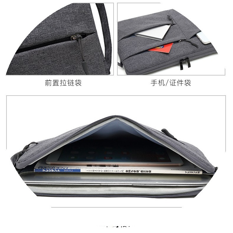 Laptop bag suitable for Mac13Air, Huawei and Xiaomi 14-inch inner liner bag, thickened shockproof cross-border notebook bag Specification drawing