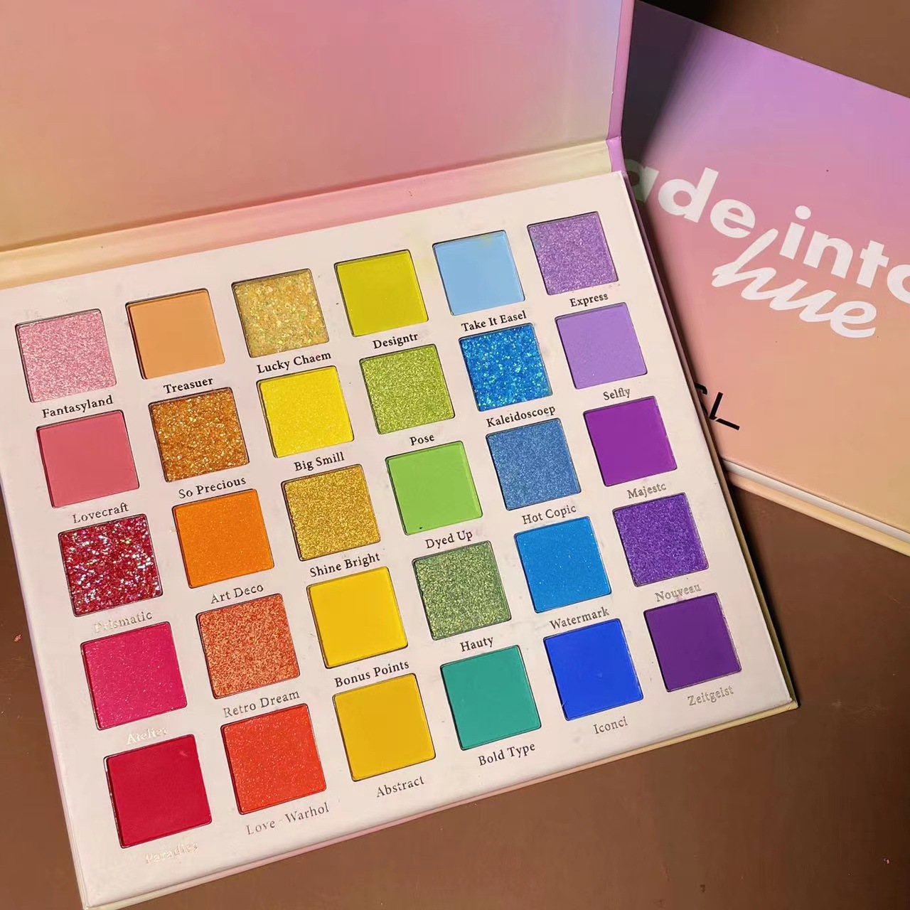 MGL30 color Rainbow Candy Eyeshadow, children's stage makeup, Pearlescent matte gloss, cos Makeup Special Fine glitter Eyeshadow palette full figure