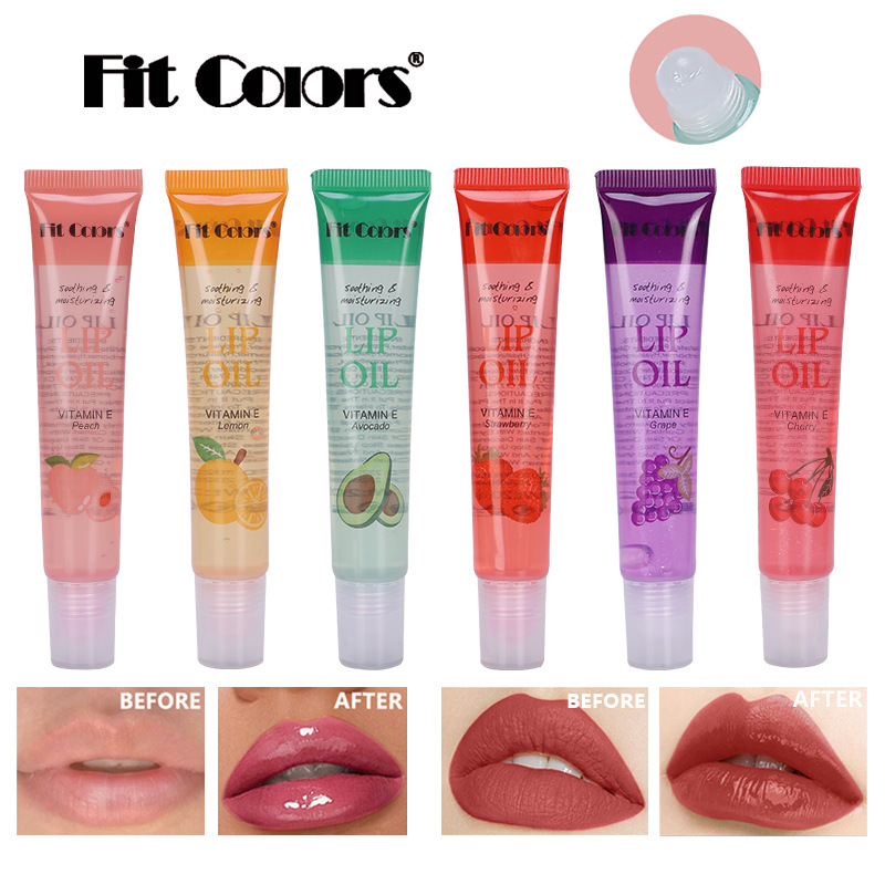 Fit Colors Fruit Roll Lip Gloss, Pearlescent Transparent Water Lip Gloss, Lip Gloss, Lip Gloss and Lip Oil full figure