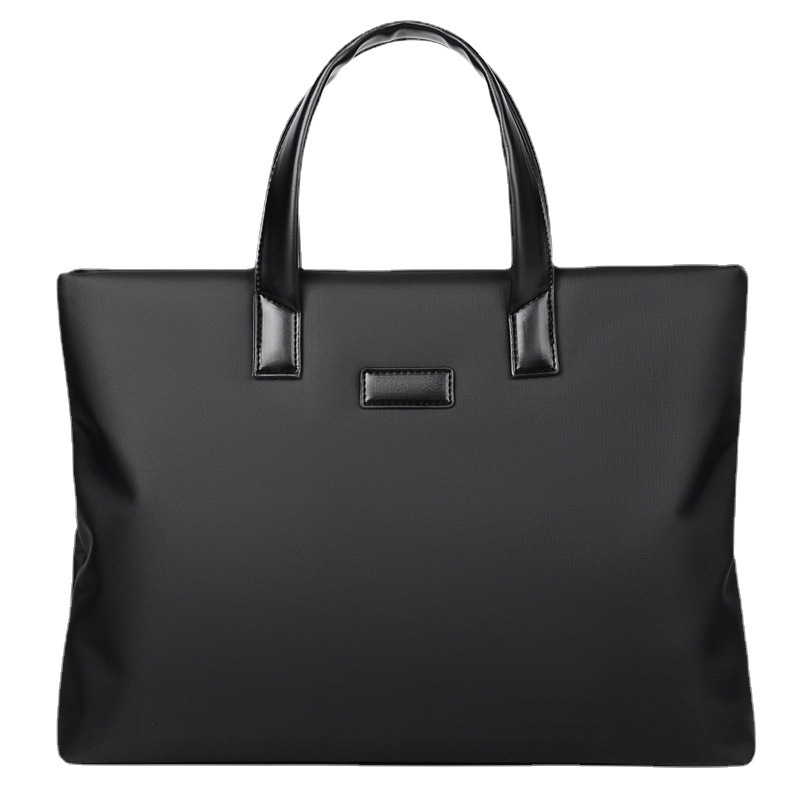 Men's laptop bag, 14-inch business Oxford cloth briefcase, office meeting bag, gift with logo printing Item Picture