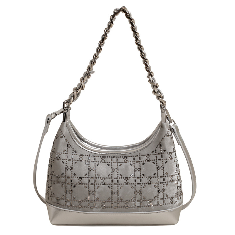 Trendy and stylish underarm bag for women 2025 summer new versatile and fashionable single-shoulder bag, chain denim crossbody bag Item Picture