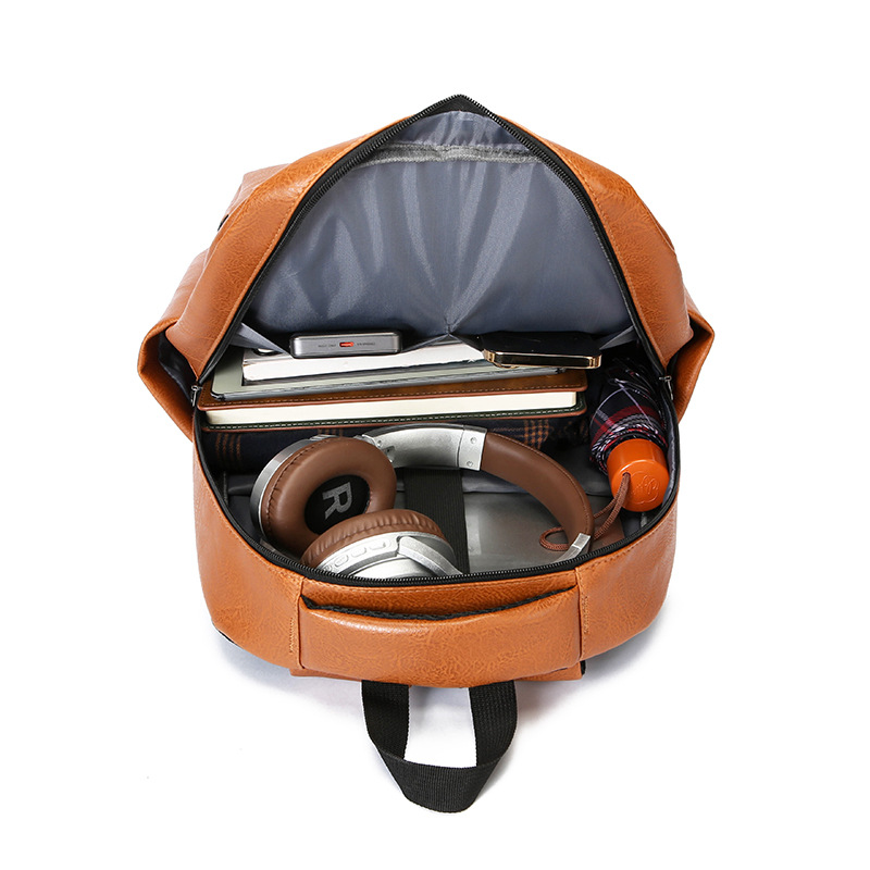 2024 New trendy junior and senior high school schoolbags, men's backpacks, cross-border large-capacity, simple commuting computer bags Item Picture