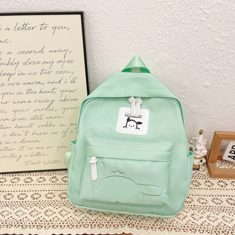 Children's cartoon backpack, thickened nylon, high appearance level embroidery, light and cute kids' backpack, Kulomi small schoolbag Specification drawing