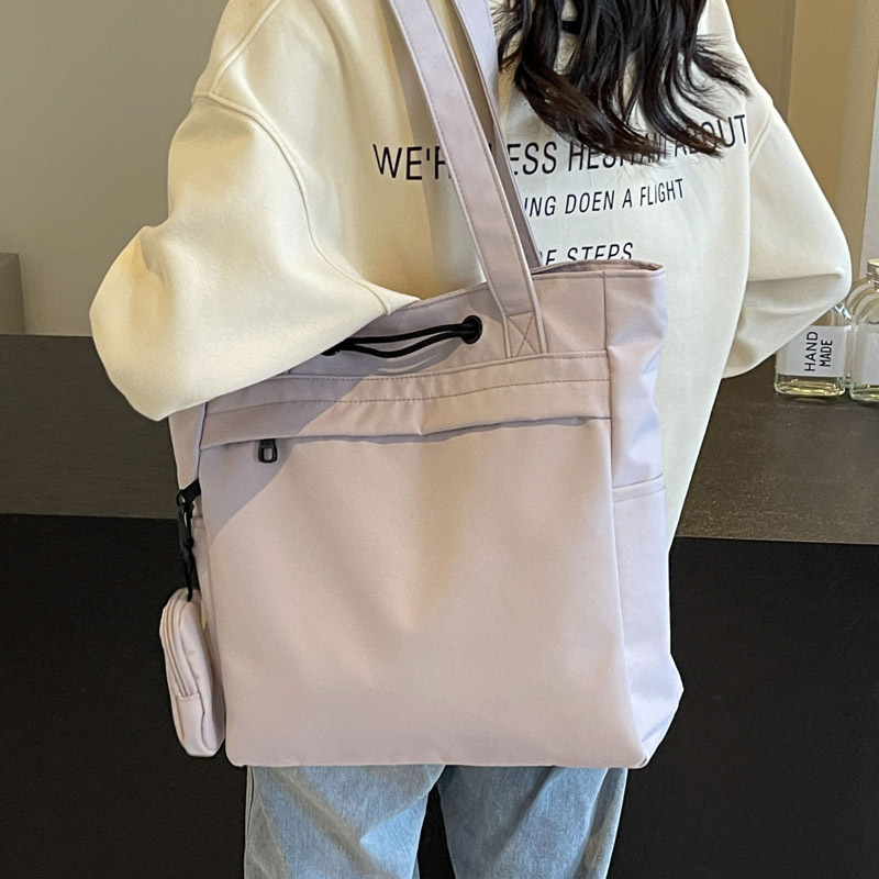 Forest College style college student commuting single-shoulder bag, large-capacity tote bag for going out, simple and versatile underarm bag details Picture