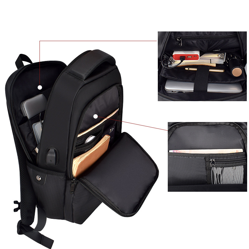 Backpack, laptop bag, anti-theft and waterproof, schoolbag for boys and girls, casual business, large capacity 15.6 inches details Picture