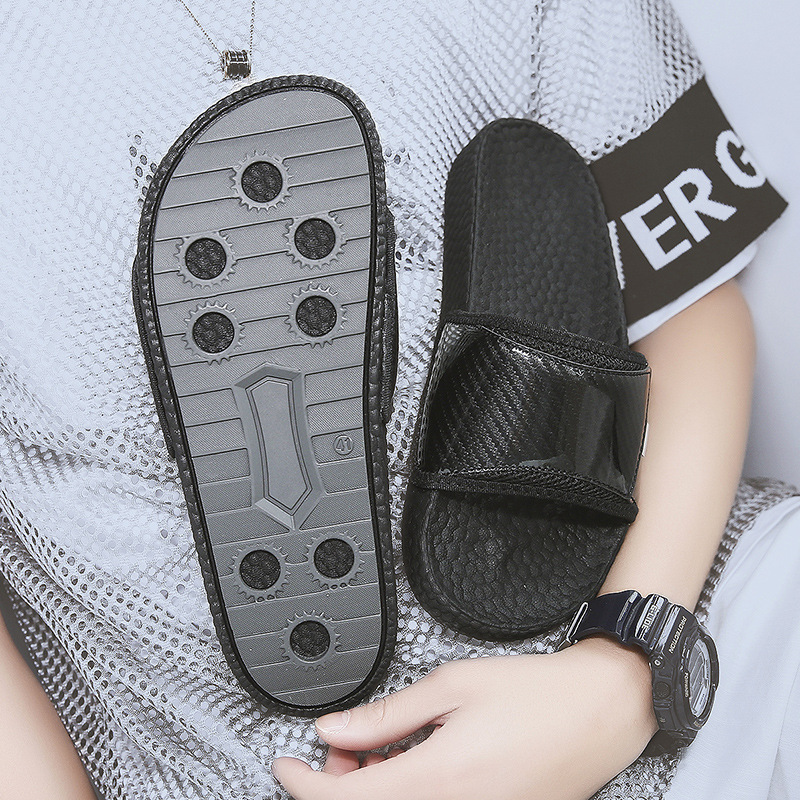 Lu 'an sports slippers Men's summer outdoor EVA anti-slip, European and American fashion Internet celebrity one-piece flip-flops men's cool flip-flops trend Application Scenario
