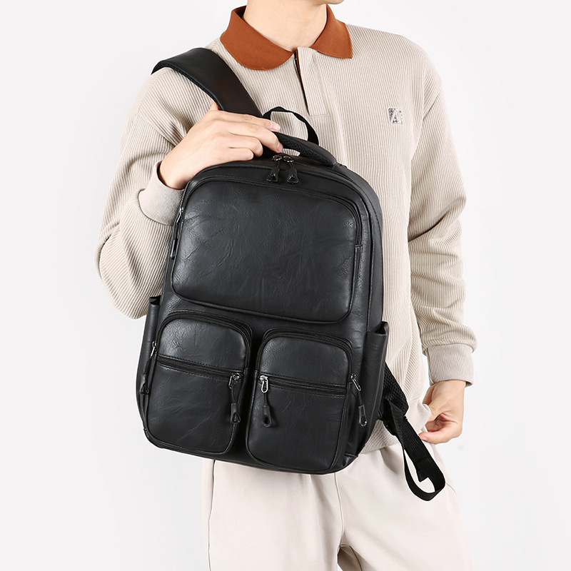 Men's backpacks, large-capacity travel bags, simple computer backpacks, school bags for junior high school, senior high school and college students, women's business bags Specification drawing