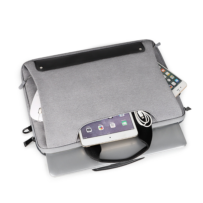 Wholesale single-shoulder portable laptop bags, waterproof briefcases, 131,415.6 inches, both men and women can print logos details Picture