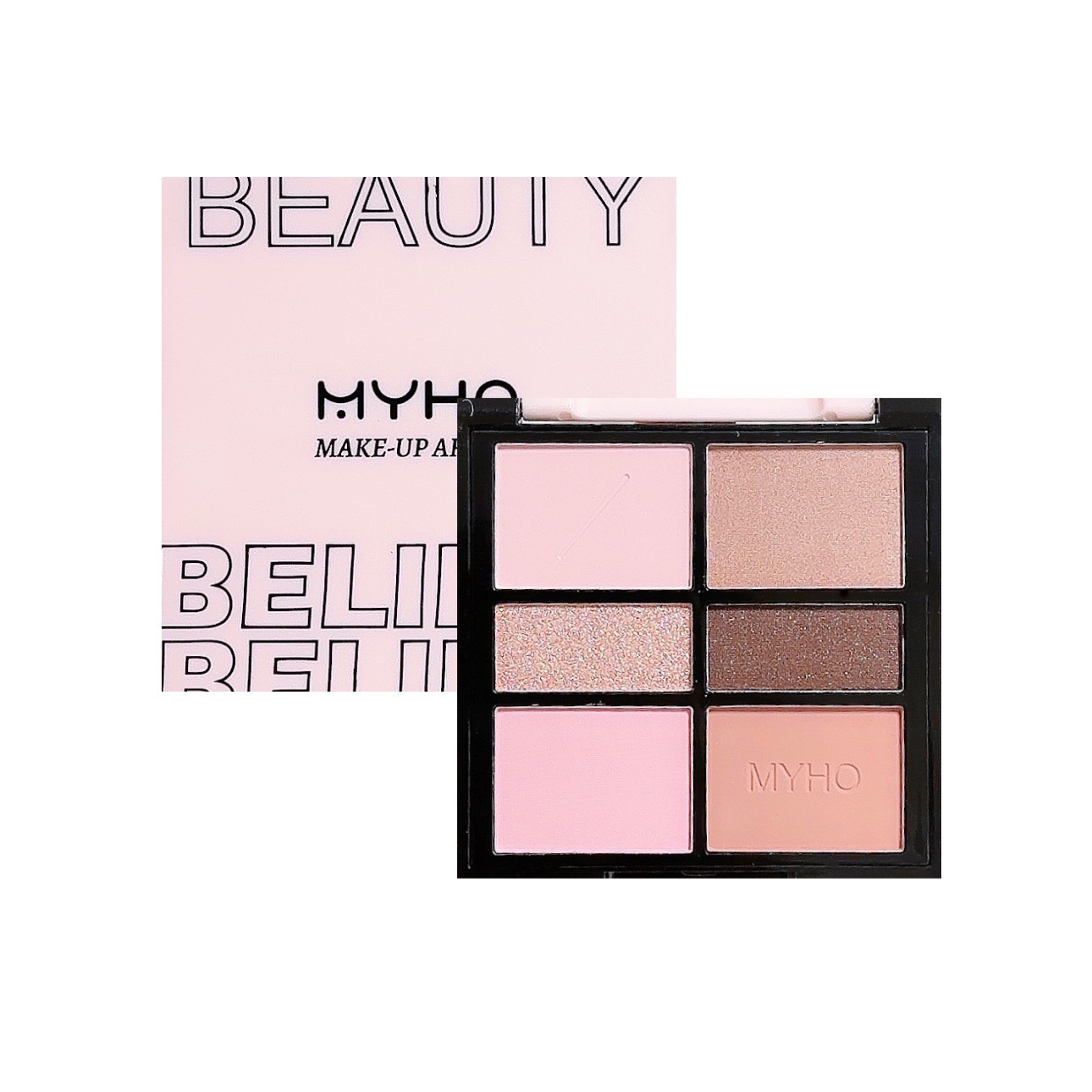 MYHO Makeup Artist's six-color eyeshadow palette, matte eyeshadow for both cheeks and cheeks, milk tea color, earth tone, student ins Eyeshadow Item Picture