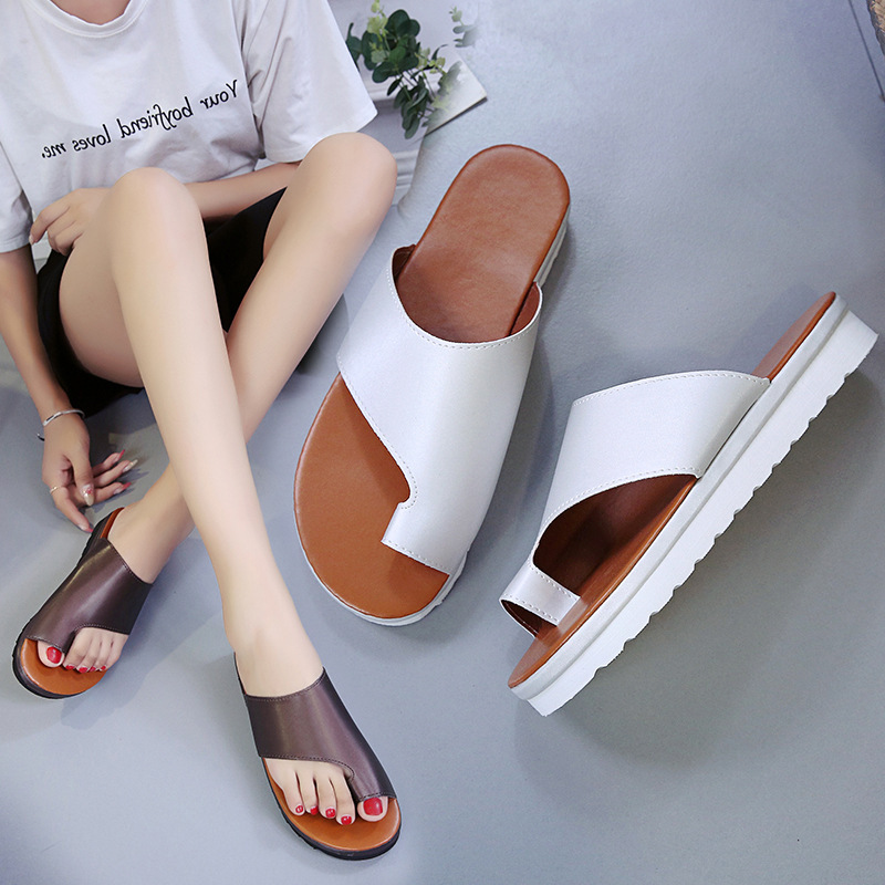 2021 Summer new thick-soled flip-flops, European and American large-sized low-toe leopard print women's slippers, size 43 for export wholesale details Picture