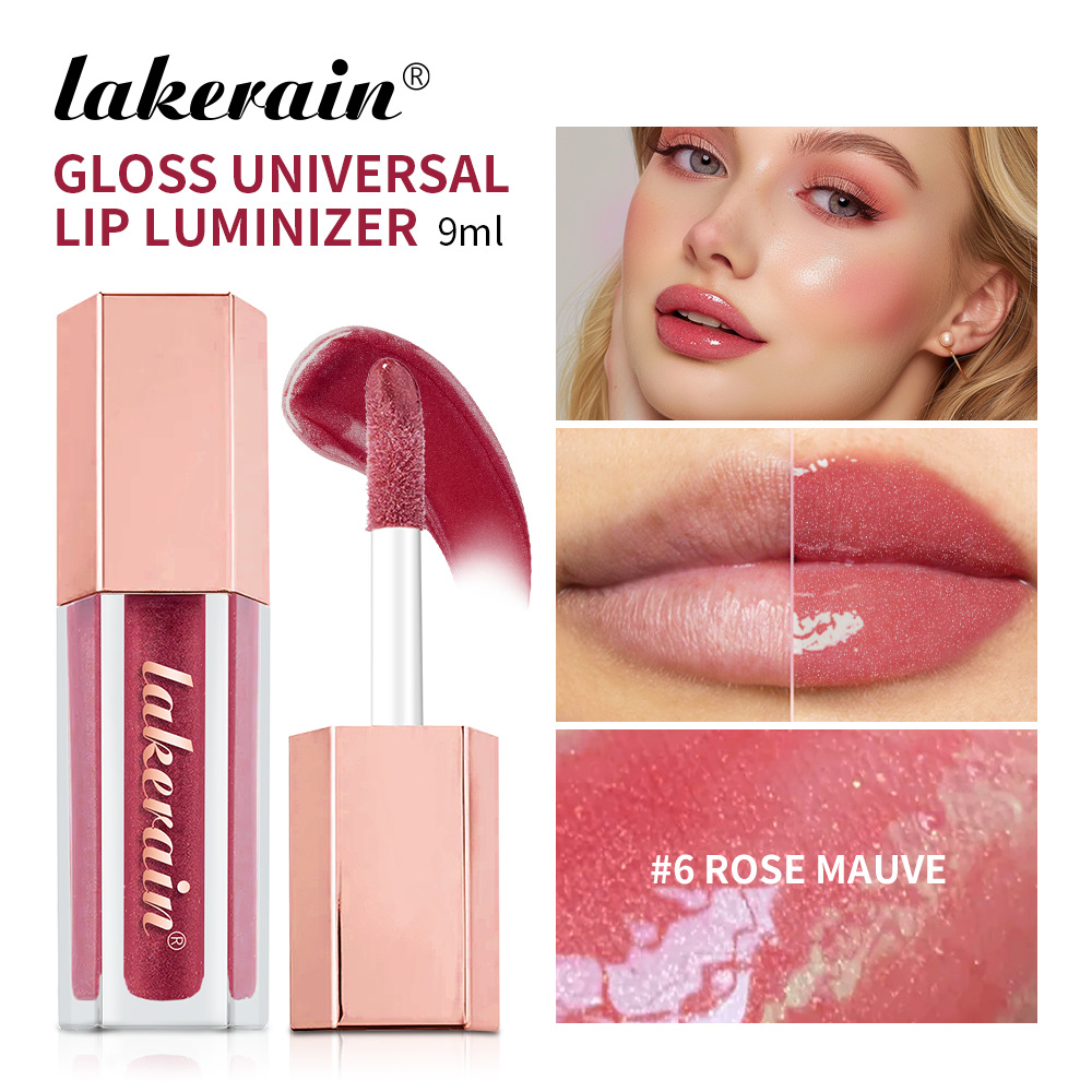 Lakerain Lip clay, lip gloss, Water Light, mirror finish, Lip gloss and lip gloss full figure