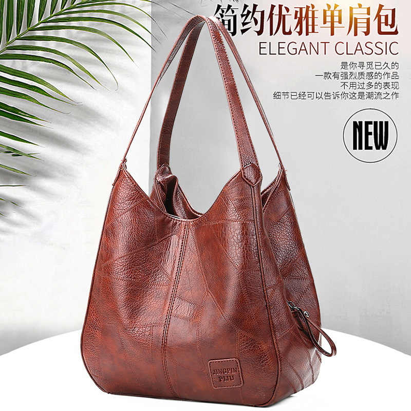 New foreign trade women's bags, large-capacity single-shoulder bags for Europe and America, trendy tote bags, cross-border one-piece consignment, global Hobo bags full figure