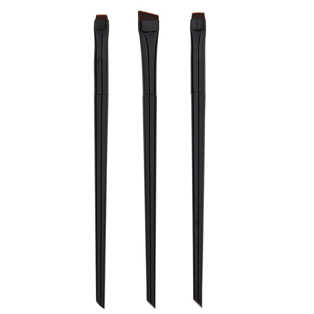 3-piece set of blade eyeliner brush, diagonal eyebrow brush, outlining eyeliner brush, ultra-thin eyebrow pencil, eyebrow coloring and shaping makeup brush Item Picture